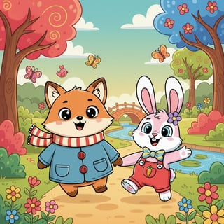 Foxy and Pip: A Park Friendship