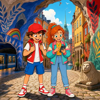 Leo and Freja's Stockholm Pokémon Hunt