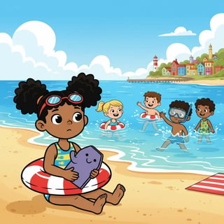1. Once upon a time there was a little girl named Gia who was afraid to swim