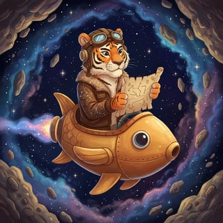 Tiger and the Unicorns in space