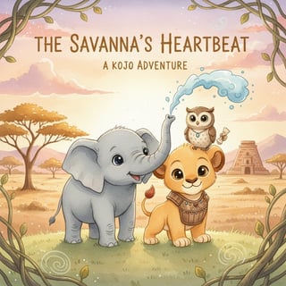 Kojo’s Starlit Journey: A Savanna Bedtime Tale