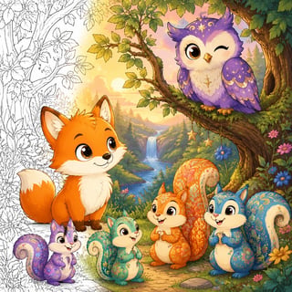 The Whispering Woods Coloring Book