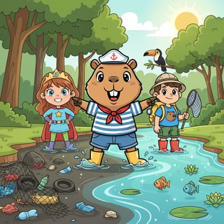 As Aventuras da Capiamiga e o Mistério do Rio Poluído