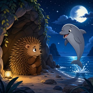 The Dolphin and the Spiky Friend