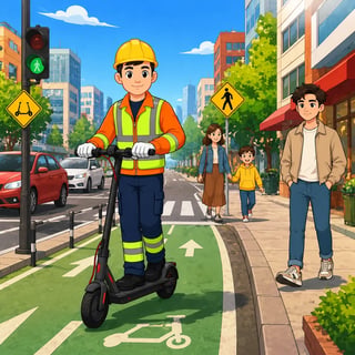 Las aventuras de Mateo y su patinete seguro