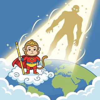 Sun Wukong vs. Ultraman: A Cosmic Clash