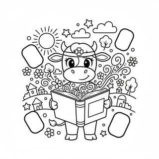 color pages cows