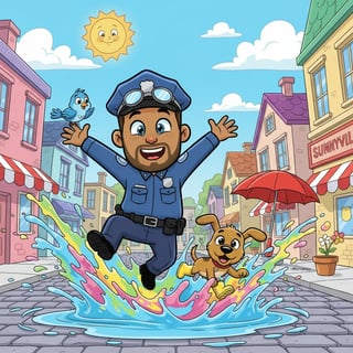 Officer Puddlefoot's Big Splash