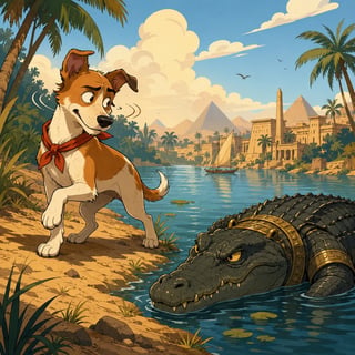 The Clever Dog and the Crocodile
