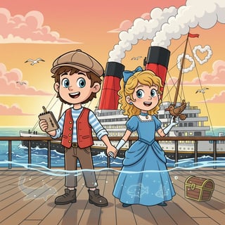Jack and Lucy on the Titanic