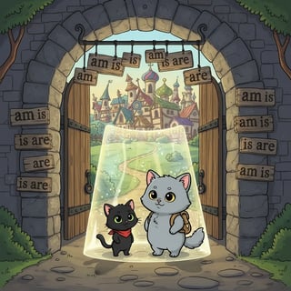 A brave cats explore a new city