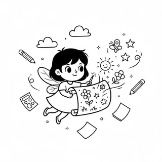 fairy printables coloring pages