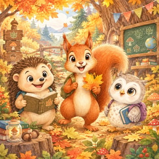 Luzy und das herbstliche Schulabenteuer - educational