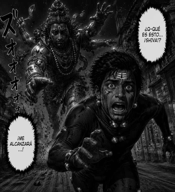 Cinematic manga action wallpaper - AI wallpaper example 7