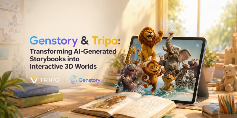 Genstory & Tripo:把 AI 故事书变成可交互的 3D 世界