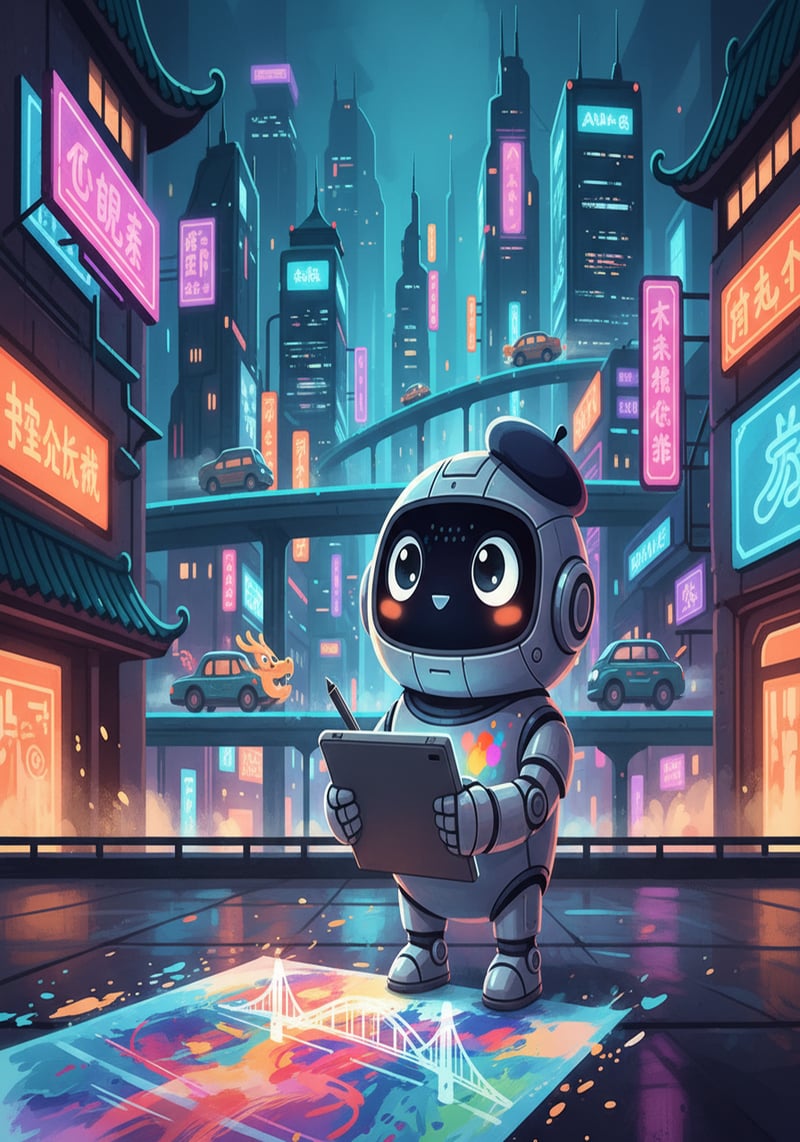 机器人画家的梦想 - Science fiction