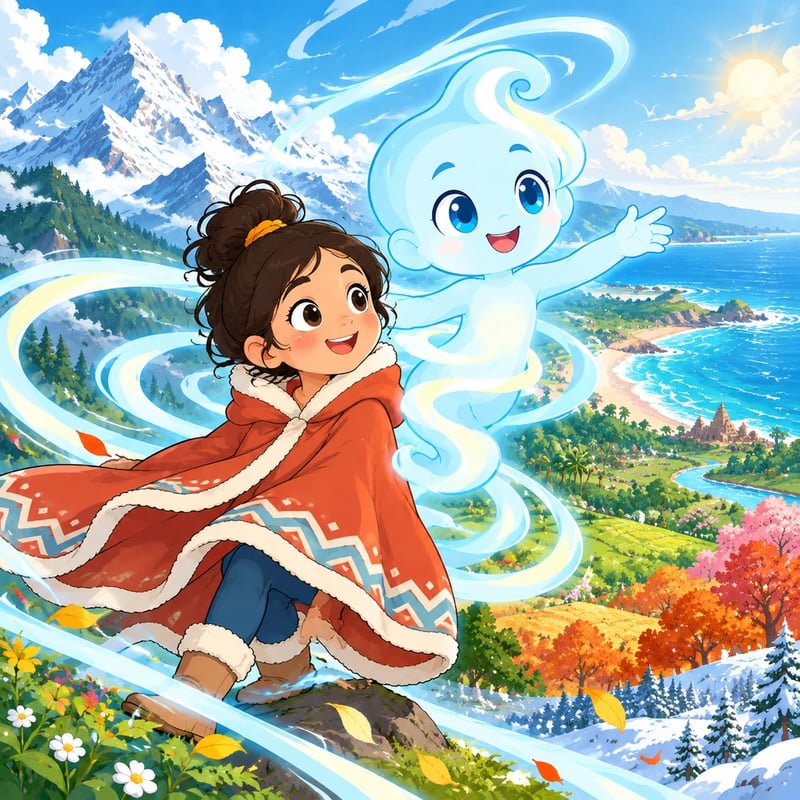 Priya and the Whispering Winds: A Journey Through Climate and Seasons - Educational stories