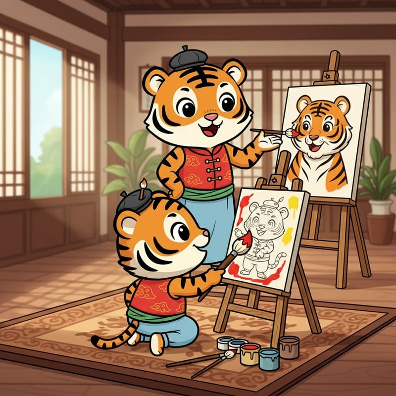 小虎学画 - خيال إبداعي