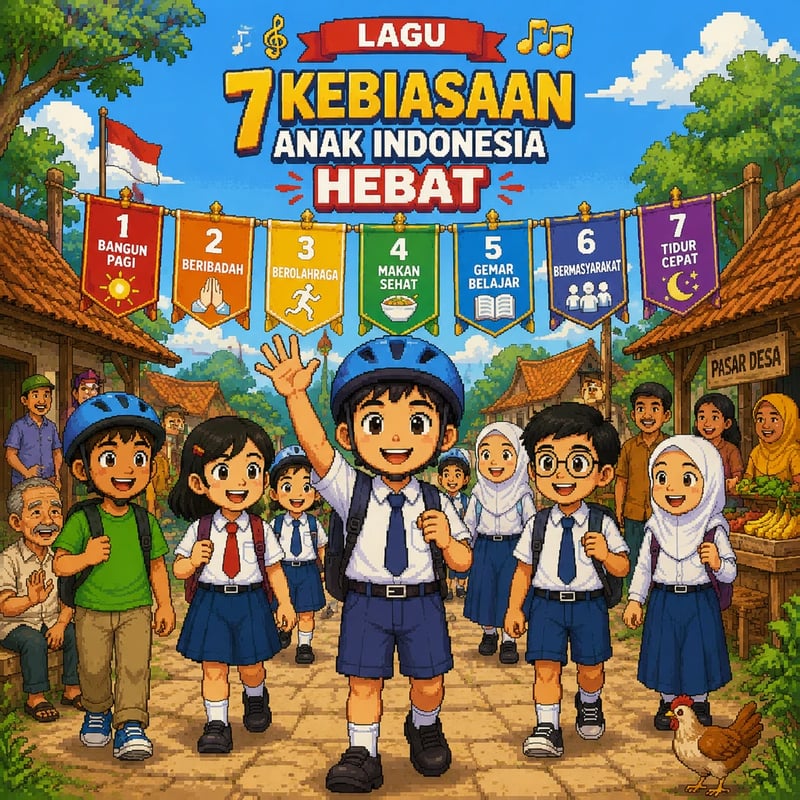 Lagu 7 Kebiasaan Anak Indonesia Hebat - Educational stories