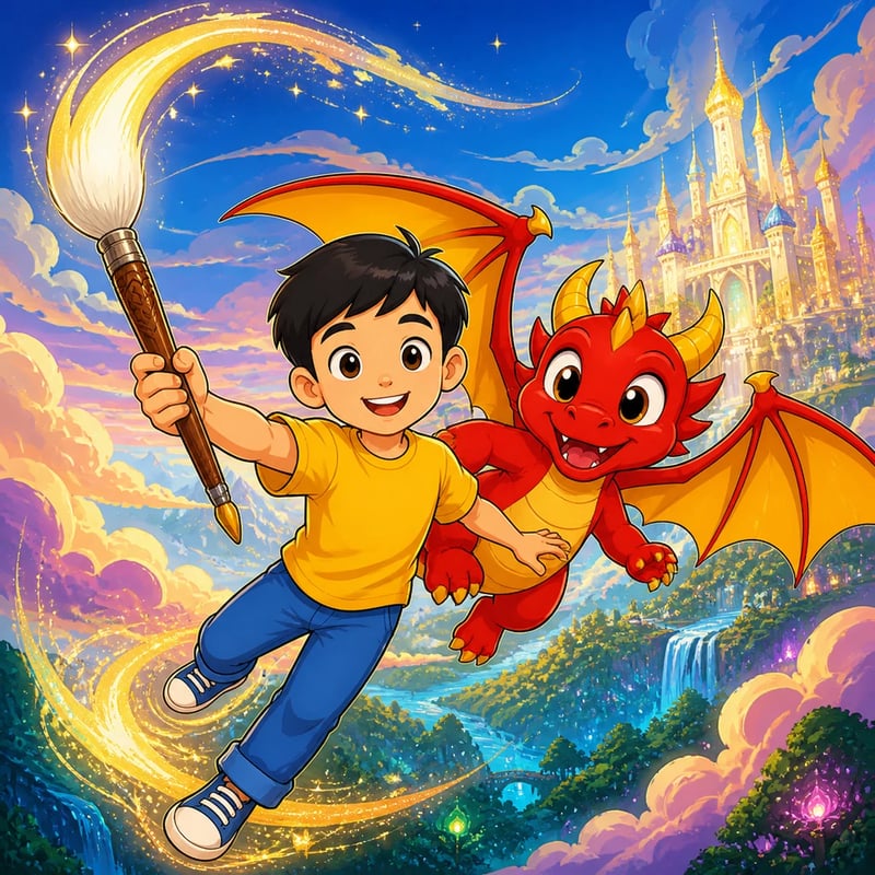 神奇画笔与云端小龙 - Adventure stories