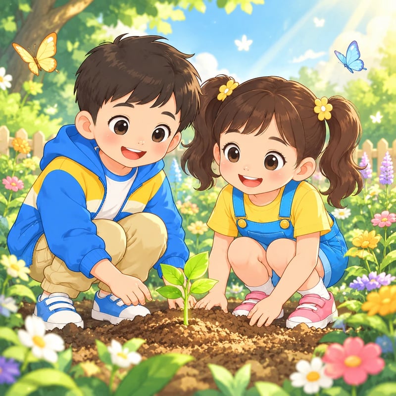 Mầm Xanh Nhỏ Của Bi Và An - Educational stories