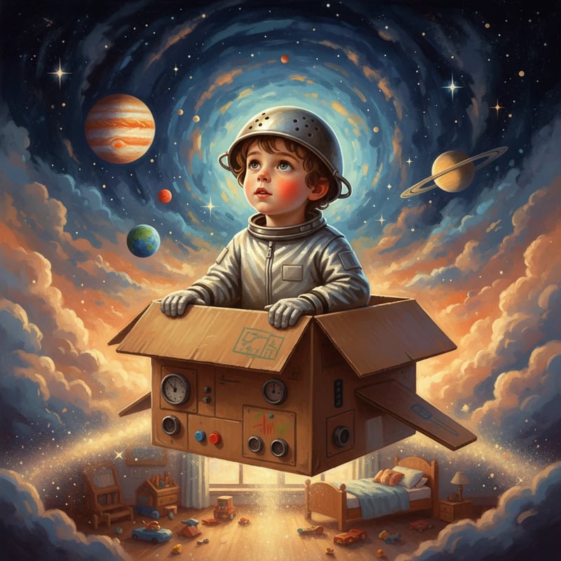 Leo's Cosmic Cardboard Journey - Adventure stories