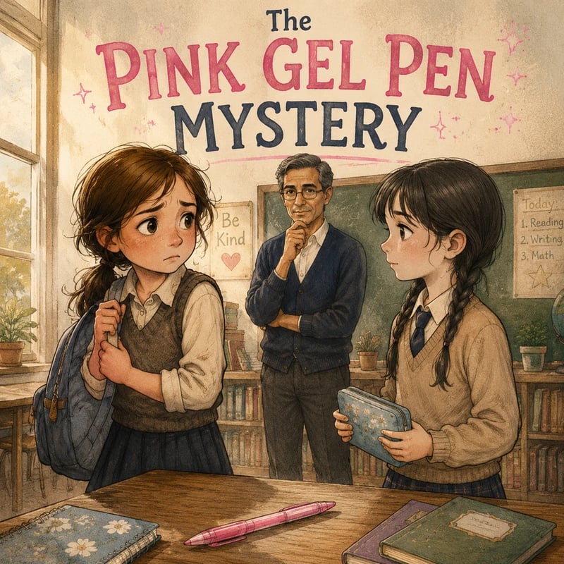 The Pink Gel Pen Mystery - Educational stories