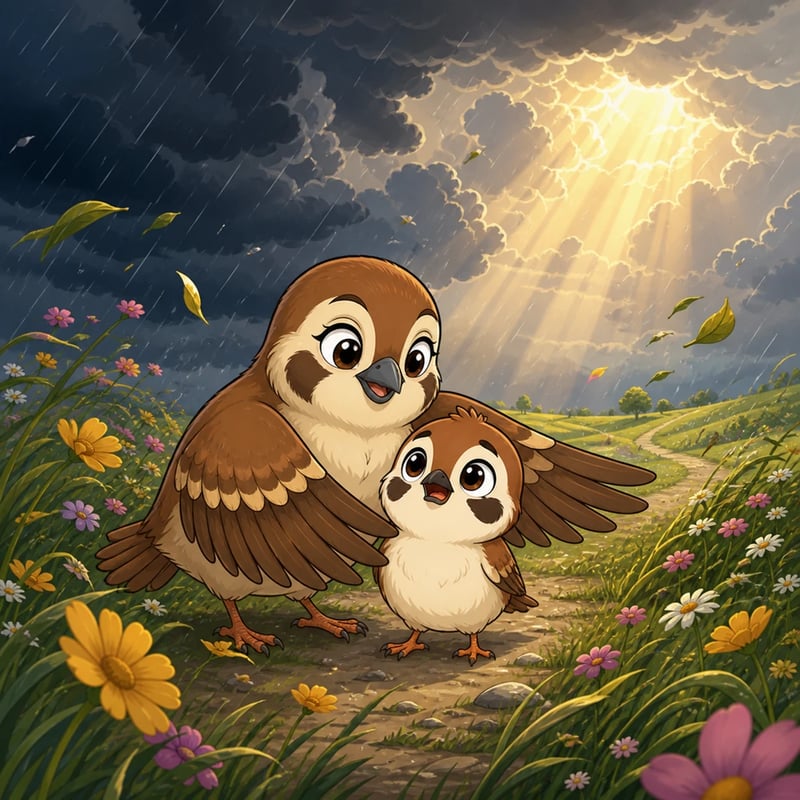 The Little Sparrow Who Learned to Trust - Animal stories