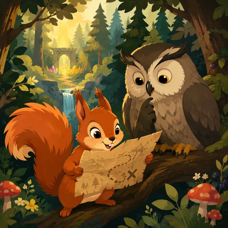 Рыжик и таинственная карта лесных сокровищ - Fairy tales