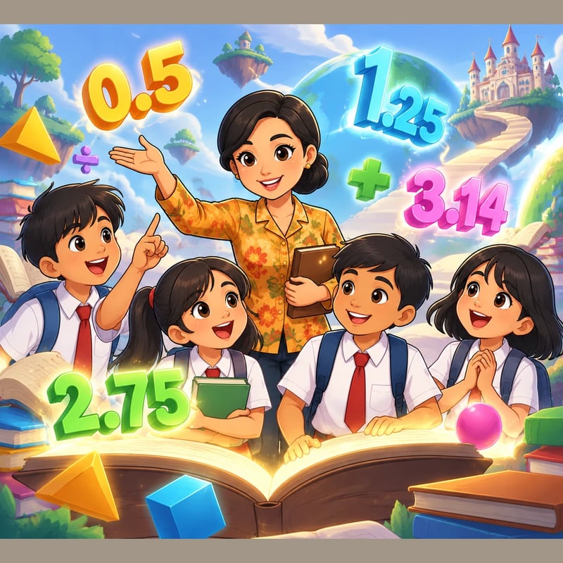Petualangan Hebat Bilangan Desimal bersama Ibu Aning - Educational stories