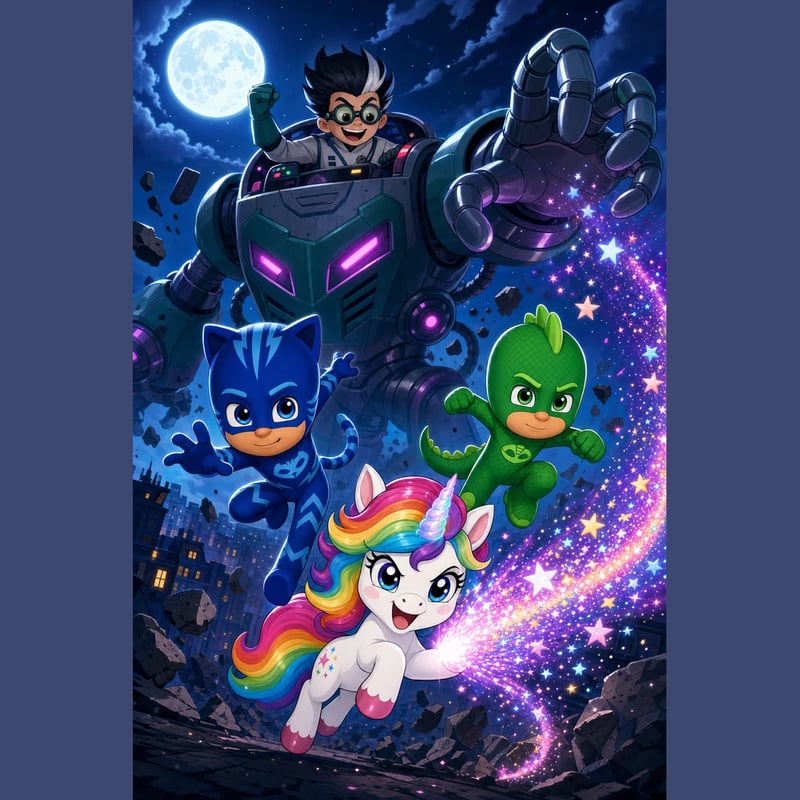 The Night the Unicorns Joined the PJ Masks! - Fantasy stories
