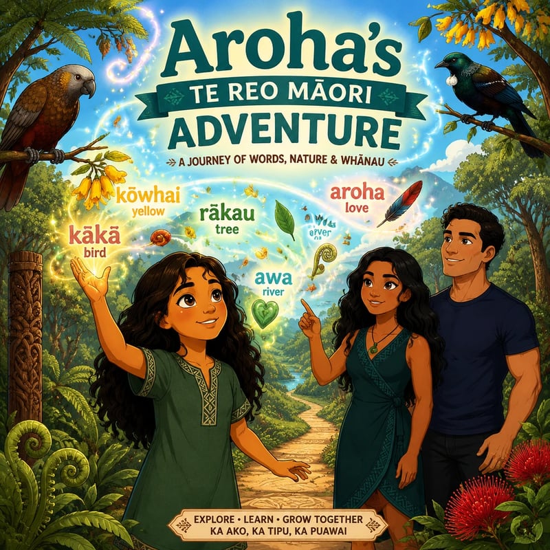 My First Te Reo Māori Words: A Journey with Aroha - Educational stories