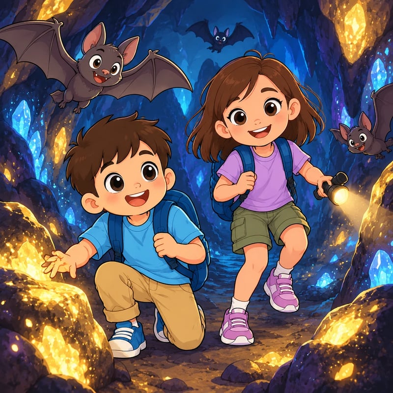 La Gran Aventura de Leo y Sofía en la Cueva Brillante - Adventure stories