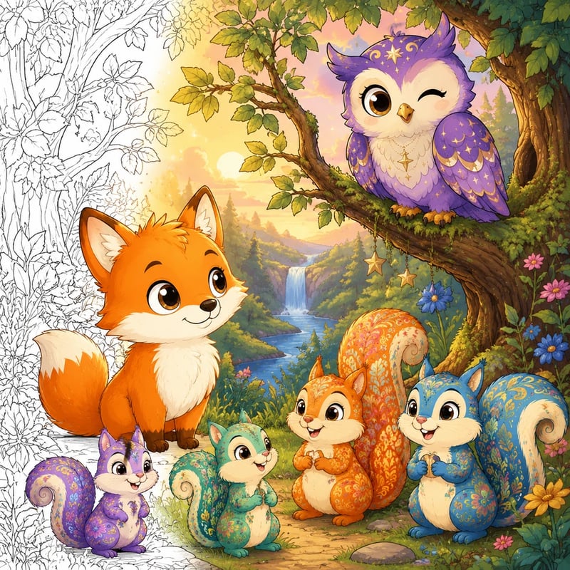 The Whispering Woods Coloring Book - coloring pages