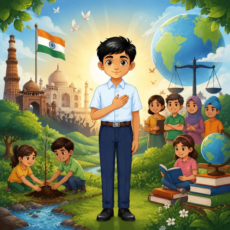 Aarav and the Sacred Charter: A Journey of Rights and Duties - Educational stories