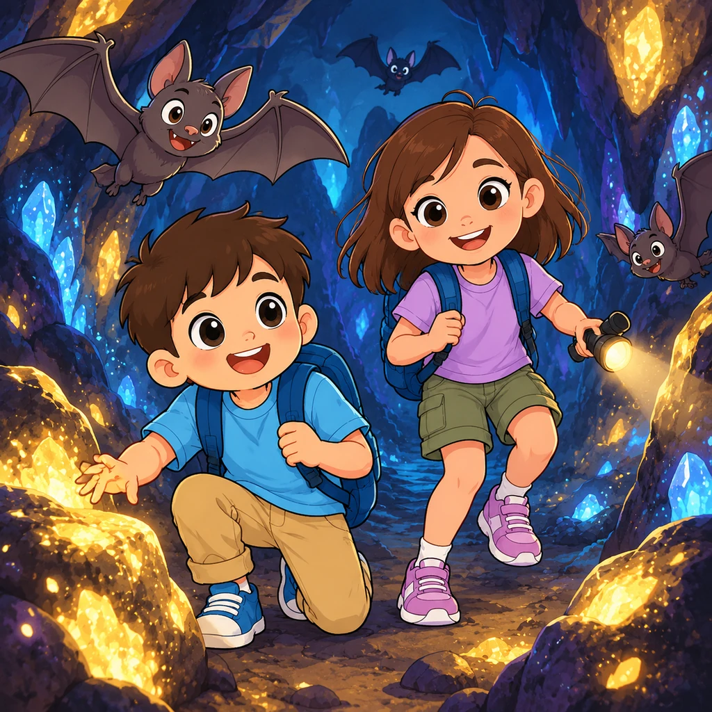 La Gran Aventura de Leo y Sofía en la Cueva Brillante